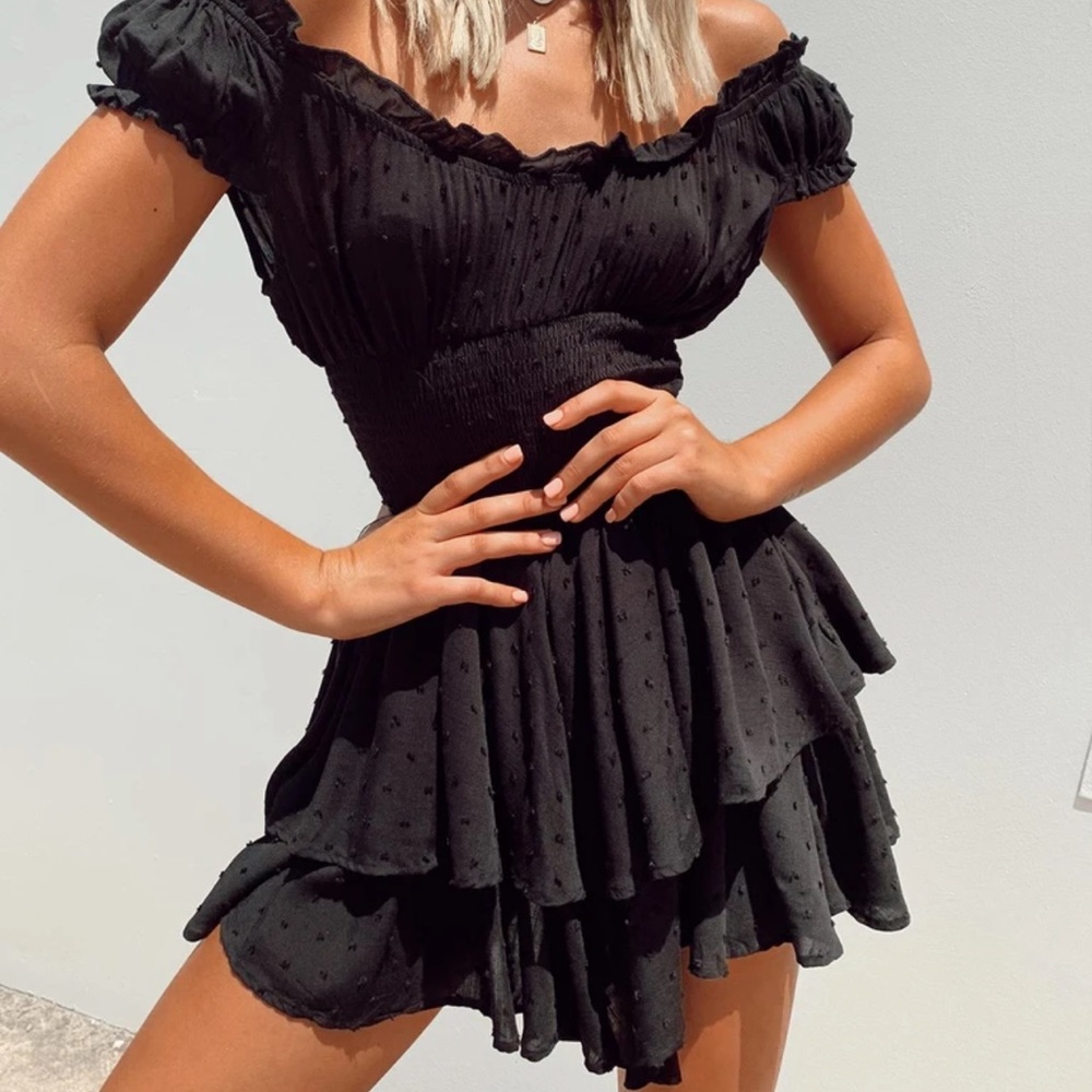 Princess Polly Love Galore Romper Black (US 4)